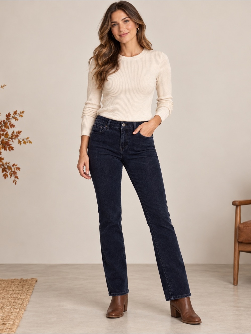 Edyson Hampton Skinny Navy Blue Corduroy Pants Women's Size 28